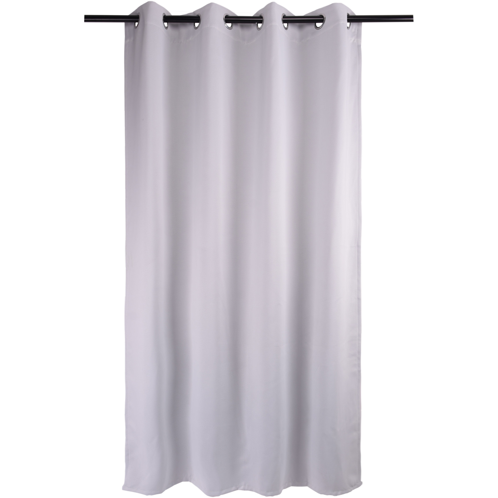 Set draperii Black-out Kring Selected, 2 * 140x245 cm, 100% Poliester, 210 gsm, prindere pe inele, Gri